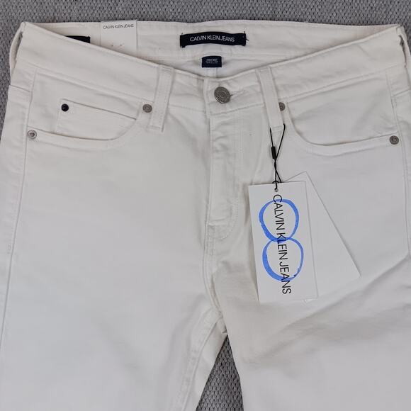 Calvin Klein Denim - Calvin Klein Jeans Womens 29X30 Miami White Mid Rise Skinny Casual Beach